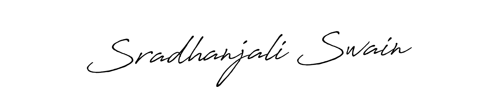Sradhanjali Swain stylish signature style. Best Handwritten Sign (Antro_Vectra_Bolder) for my name. Handwritten Signature Collection Ideas for my name Sradhanjali Swain. Sradhanjali Swain signature style 7 images and pictures png