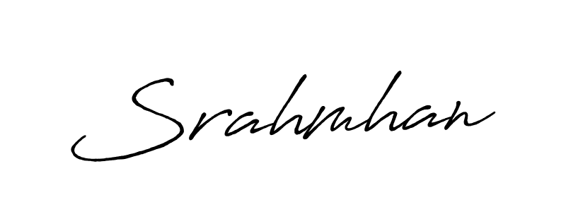 Also we have Srahmhan name is the best signature style. Create professional handwritten signature collection using Antro_Vectra_Bolder autograph style. Srahmhan signature style 7 images and pictures png
