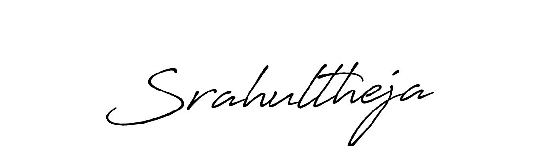 Create a beautiful signature design for name Srahultheja. With this signature (Antro_Vectra_Bolder) fonts, you can make a handwritten signature for free. Srahultheja signature style 7 images and pictures png