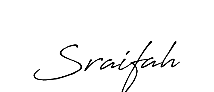 Create a beautiful signature design for name Sraifah. With this signature (Antro_Vectra_Bolder) fonts, you can make a handwritten signature for free. Sraifah signature style 7 images and pictures png