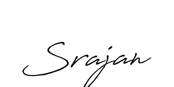 Srajan stylish signature style. Best Handwritten Sign (Antro_Vectra_Bolder) for my name. Handwritten Signature Collection Ideas for my name Srajan. Srajan signature style 7 images and pictures png