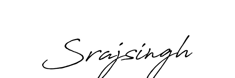 How to make Srajsingh signature? Antro_Vectra_Bolder is a professional autograph style. Create handwritten signature for Srajsingh name. Srajsingh signature style 7 images and pictures png
