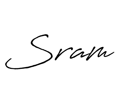 Use a signature maker to create a handwritten signature online. With this signature software, you can design (Antro_Vectra_Bolder) your own signature for name Sram. Sram signature style 7 images and pictures png