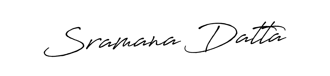 Create a beautiful signature design for name Sramana Datta. With this signature (Antro_Vectra_Bolder) fonts, you can make a handwritten signature for free. Sramana Datta signature style 7 images and pictures png