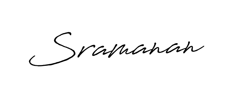 Create a beautiful signature design for name Sramanan. With this signature (Antro_Vectra_Bolder) fonts, you can make a handwritten signature for free. Sramanan signature style 7 images and pictures png