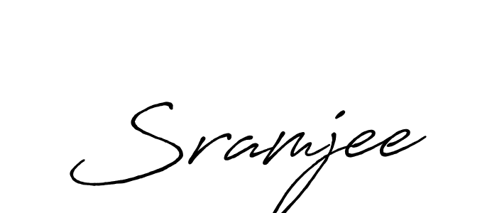 Make a beautiful signature design for name Sramjee. With this signature (Antro_Vectra_Bolder) style, you can create a handwritten signature for free. Sramjee signature style 7 images and pictures png