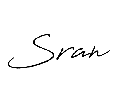 How to make Sran signature? Antro_Vectra_Bolder is a professional autograph style. Create handwritten signature for Sran name. Sran signature style 7 images and pictures png