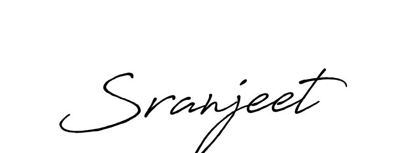 How to make Sranjeet name signature. Use Antro_Vectra_Bolder style for creating short signs online. This is the latest handwritten sign. Sranjeet signature style 7 images and pictures png