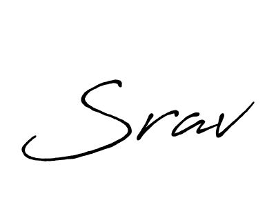 Make a beautiful signature design for name Srav. With this signature (Antro_Vectra_Bolder) style, you can create a handwritten signature for free. Srav signature style 7 images and pictures png