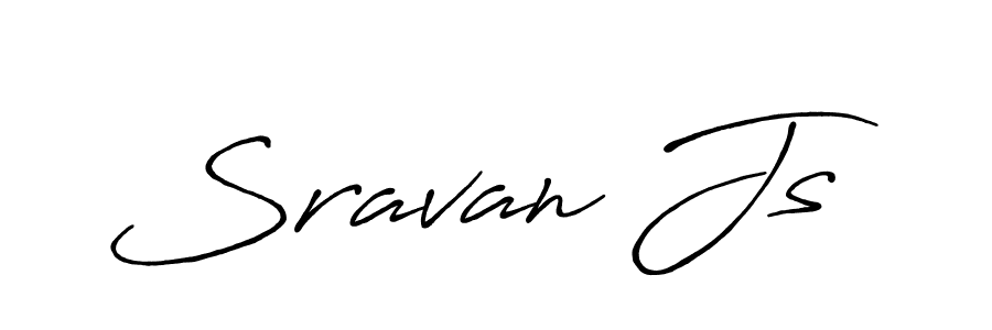 Sravan Js stylish signature style. Best Handwritten Sign (Antro_Vectra_Bolder) for my name. Handwritten Signature Collection Ideas for my name Sravan Js. Sravan Js signature style 7 images and pictures png