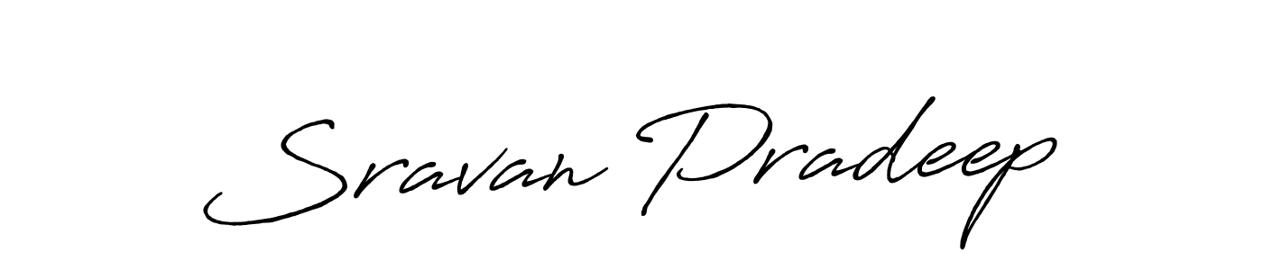 Antro_Vectra_Bolder is a professional signature style that is perfect for those who want to add a touch of class to their signature. It is also a great choice for those who want to make their signature more unique. Get Sravan Pradeep name to fancy signature for free. Sravan Pradeep signature style 7 images and pictures png