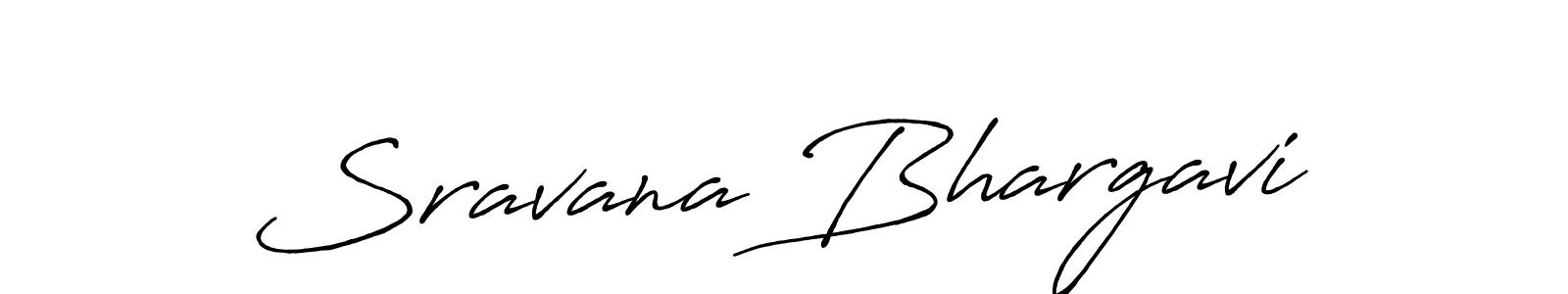 Create a beautiful signature design for name Sravana Bhargavi. With this signature (Antro_Vectra_Bolder) fonts, you can make a handwritten signature for free. Sravana Bhargavi signature style 7 images and pictures png