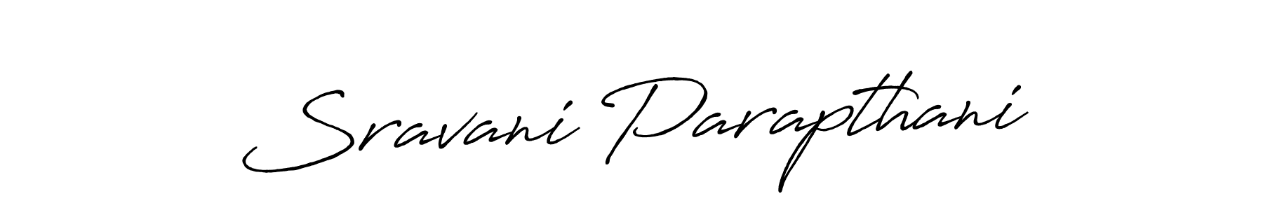 Create a beautiful signature design for name Sravani Parapthani. With this signature (Antro_Vectra_Bolder) fonts, you can make a handwritten signature for free. Sravani Parapthani signature style 7 images and pictures png