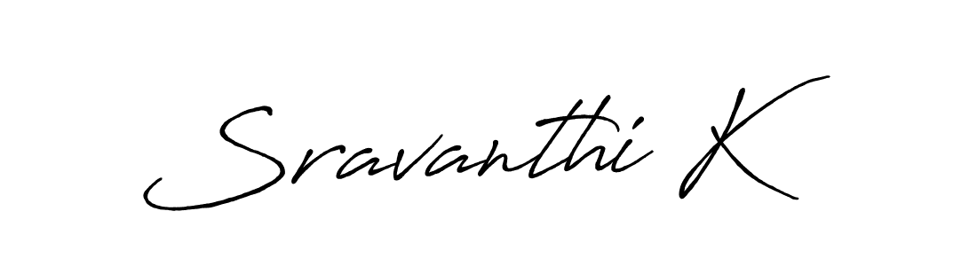 if you are searching for the best signature style for your name Sravanthi K. so please give up your signature search. here we have designed multiple signature styles  using Antro_Vectra_Bolder. Sravanthi K signature style 7 images and pictures png