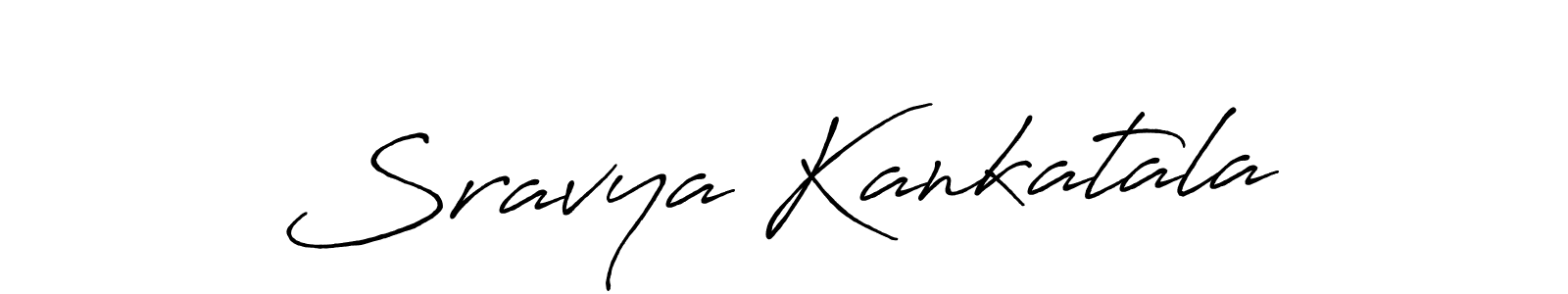 Antro_Vectra_Bolder is a professional signature style that is perfect for those who want to add a touch of class to their signature. It is also a great choice for those who want to make their signature more unique. Get Sravya Kankatala name to fancy signature for free. Sravya Kankatala signature style 7 images and pictures png