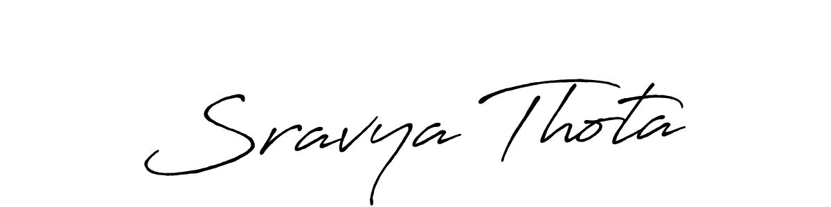 How to make Sravya Thota signature? Antro_Vectra_Bolder is a professional autograph style. Create handwritten signature for Sravya Thota name. Sravya Thota signature style 7 images and pictures png