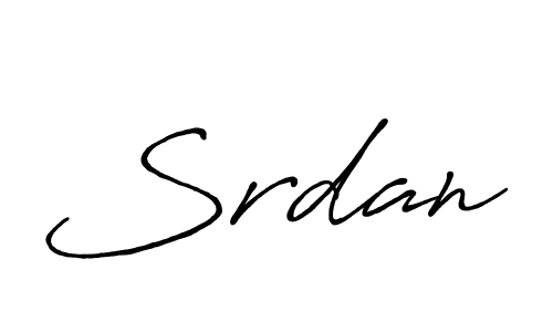 How to make Srdan name signature. Use Antro_Vectra_Bolder style for creating short signs online. This is the latest handwritten sign. Srdan signature style 7 images and pictures png