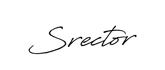 How to make Srector name signature. Use Antro_Vectra_Bolder style for creating short signs online. This is the latest handwritten sign. Srector signature style 7 images and pictures png