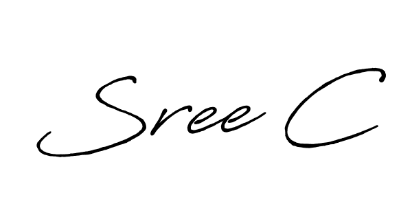 You should practise on your own different ways (Antro_Vectra_Bolder) to write your name (Sree C) in signature. don't let someone else do it for you. Sree C signature style 7 images and pictures png