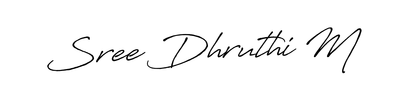 How to make Sree Dhruthi M signature? Antro_Vectra_Bolder is a professional autograph style. Create handwritten signature for Sree Dhruthi M name. Sree Dhruthi M signature style 7 images and pictures png