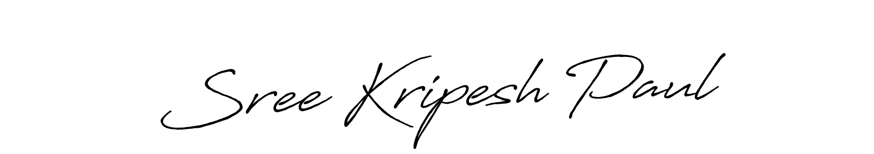 Make a beautiful signature design for name Sree Kripesh Paul. With this signature (Antro_Vectra_Bolder) style, you can create a handwritten signature for free. Sree Kripesh Paul signature style 7 images and pictures png