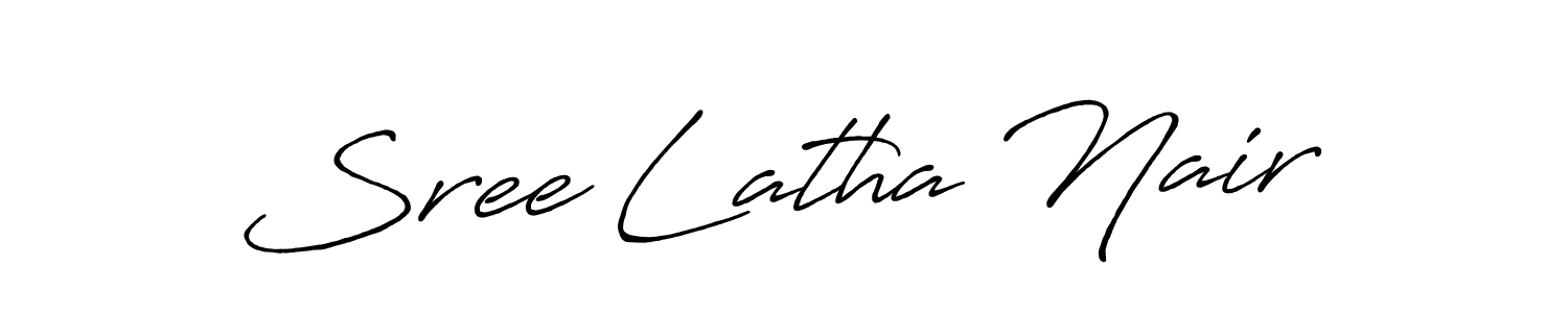 It looks lik you need a new signature style for name Sree Latha Nair. Design unique handwritten (Antro_Vectra_Bolder) signature with our free signature maker in just a few clicks. Sree Latha Nair signature style 7 images and pictures png