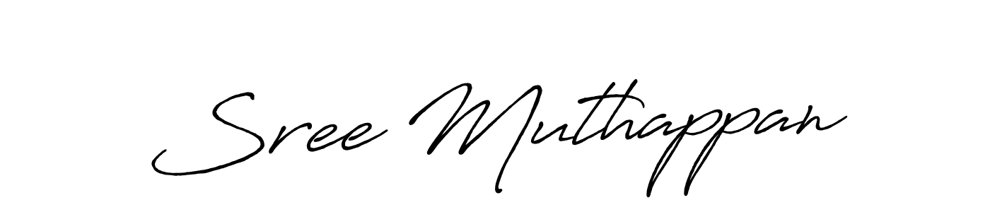 Create a beautiful signature design for name Sree Muthappan. With this signature (Antro_Vectra_Bolder) fonts, you can make a handwritten signature for free. Sree Muthappan signature style 7 images and pictures png