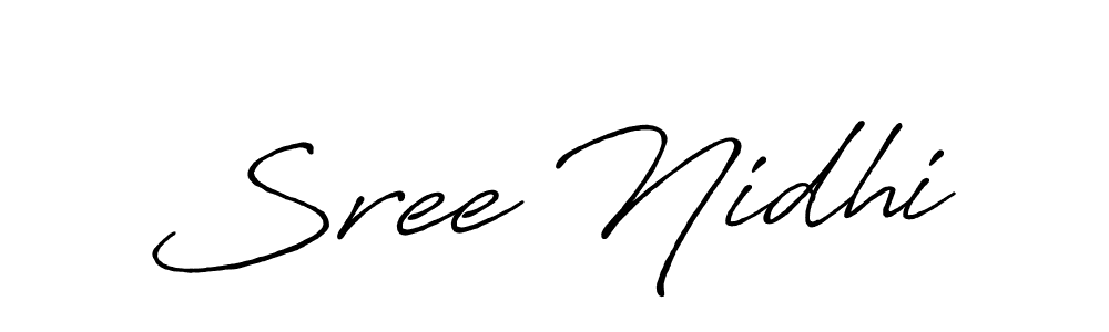 Create a beautiful signature design for name Sree Nidhi. With this signature (Antro_Vectra_Bolder) fonts, you can make a handwritten signature for free. Sree Nidhi signature style 7 images and pictures png