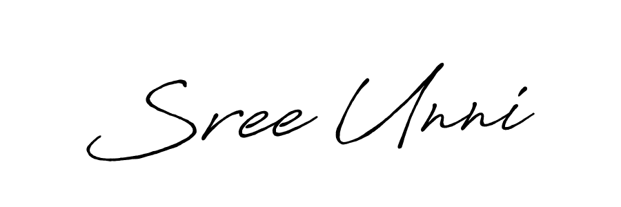 Design your own signature with our free online signature maker. With this signature software, you can create a handwritten (Antro_Vectra_Bolder) signature for name Sree Unni. Sree Unni signature style 7 images and pictures png