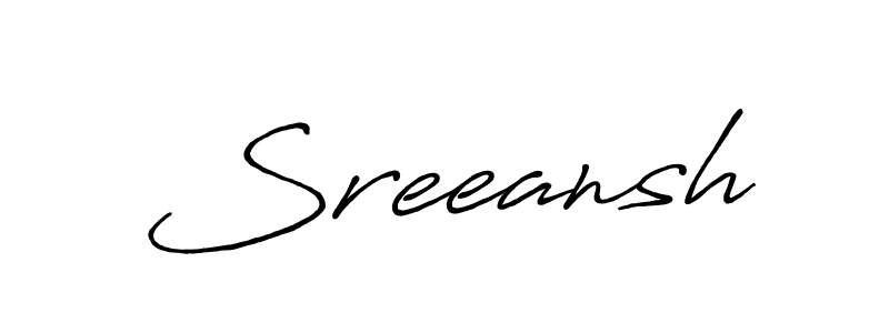 Create a beautiful signature design for name Sreeansh. With this signature (Antro_Vectra_Bolder) fonts, you can make a handwritten signature for free. Sreeansh signature style 7 images and pictures png
