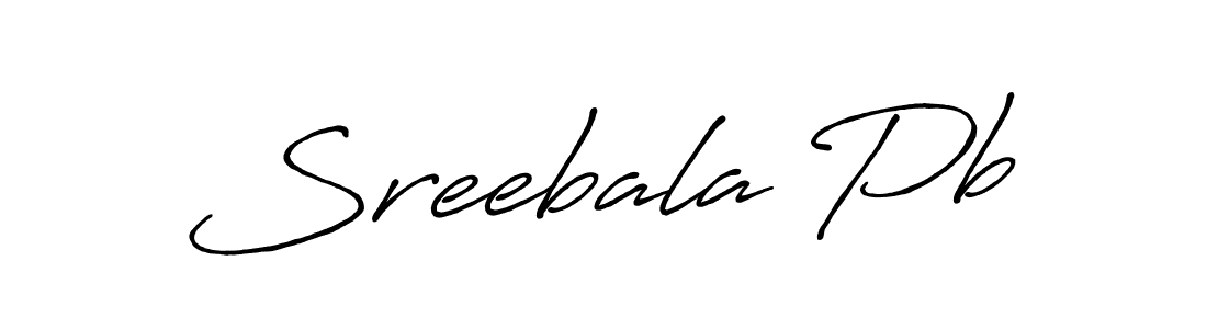 Also we have Sreebala Pb name is the best signature style. Create professional handwritten signature collection using Antro_Vectra_Bolder autograph style. Sreebala Pb signature style 7 images and pictures png