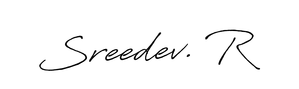 Make a beautiful signature design for name Sreedev. R. With this signature (Antro_Vectra_Bolder) style, you can create a handwritten signature for free. Sreedev. R signature style 7 images and pictures png