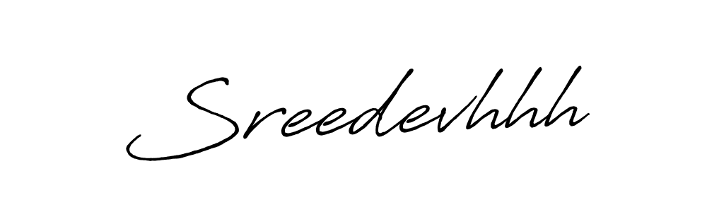 Create a beautiful signature design for name Sreedevhhh. With this signature (Antro_Vectra_Bolder) fonts, you can make a handwritten signature for free. Sreedevhhh signature style 7 images and pictures png