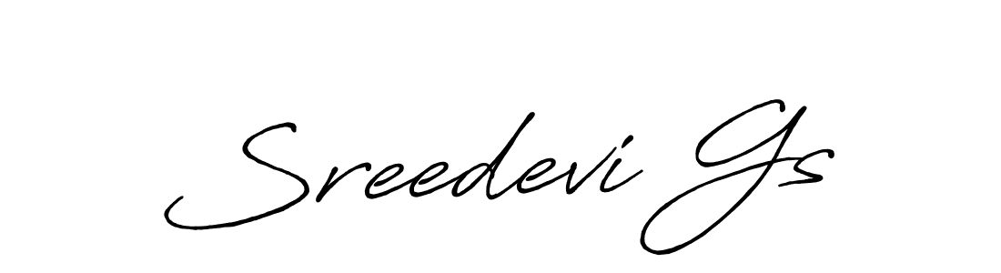 How to make Sreedevi Gs name signature. Use Antro_Vectra_Bolder style for creating short signs online. This is the latest handwritten sign. Sreedevi Gs signature style 7 images and pictures png