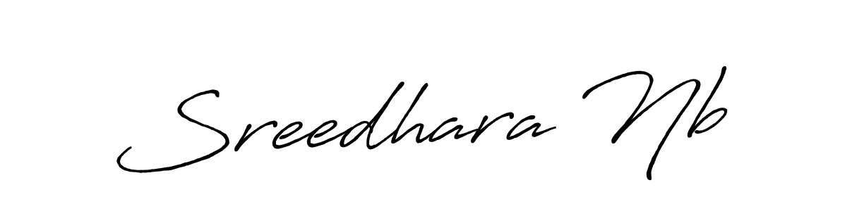 How to make Sreedhara Nb signature? Antro_Vectra_Bolder is a professional autograph style. Create handwritten signature for Sreedhara Nb name. Sreedhara Nb signature style 7 images and pictures png