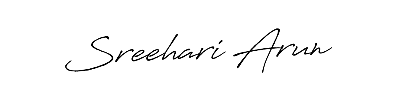 Sreehari Arun stylish signature style. Best Handwritten Sign (Antro_Vectra_Bolder) for my name. Handwritten Signature Collection Ideas for my name Sreehari Arun. Sreehari Arun signature style 7 images and pictures png