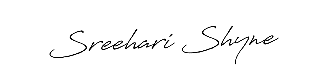 Make a beautiful signature design for name Sreehari Shyne. With this signature (Antro_Vectra_Bolder) style, you can create a handwritten signature for free. Sreehari Shyne signature style 7 images and pictures png