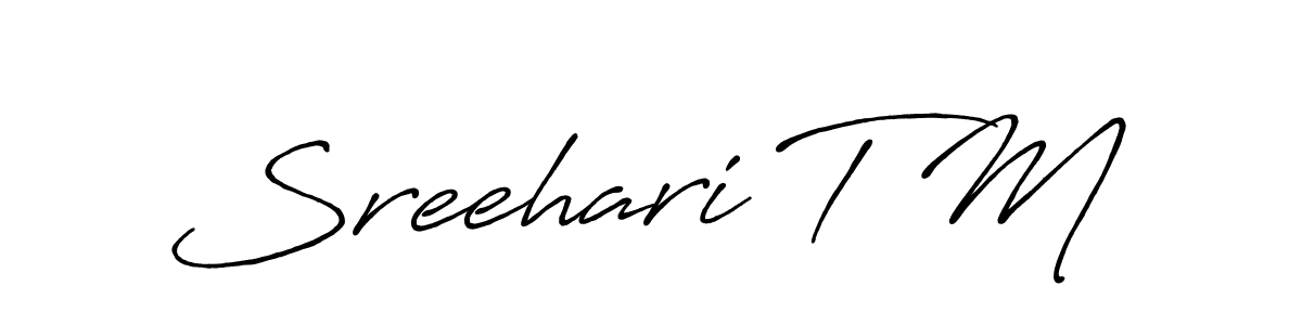 Antro_Vectra_Bolder is a professional signature style that is perfect for those who want to add a touch of class to their signature. It is also a great choice for those who want to make their signature more unique. Get Sreehari T M name to fancy signature for free. Sreehari T M signature style 7 images and pictures png