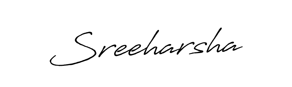 How to make Sreeharsha name signature. Use Antro_Vectra_Bolder style for creating short signs online. This is the latest handwritten sign. Sreeharsha signature style 7 images and pictures png