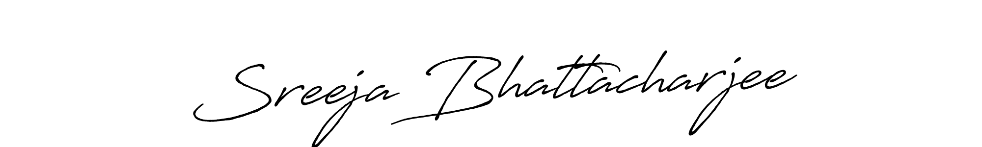 Also we have Sreeja Bhattacharjee name is the best signature style. Create professional handwritten signature collection using Antro_Vectra_Bolder autograph style. Sreeja Bhattacharjee signature style 7 images and pictures png