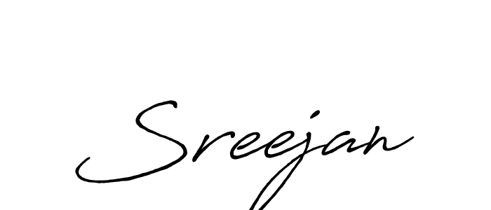 How to make Sreejan name signature. Use Antro_Vectra_Bolder style for creating short signs online. This is the latest handwritten sign. Sreejan signature style 7 images and pictures png