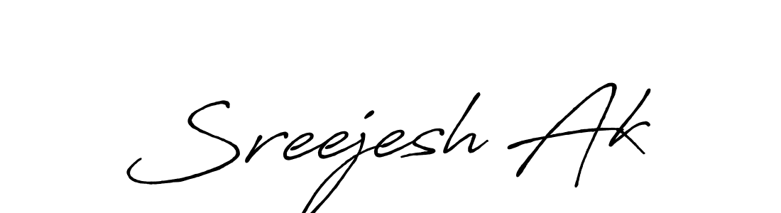 Design your own signature with our free online signature maker. With this signature software, you can create a handwritten (Antro_Vectra_Bolder) signature for name Sreejesh Ak. Sreejesh Ak signature style 7 images and pictures png