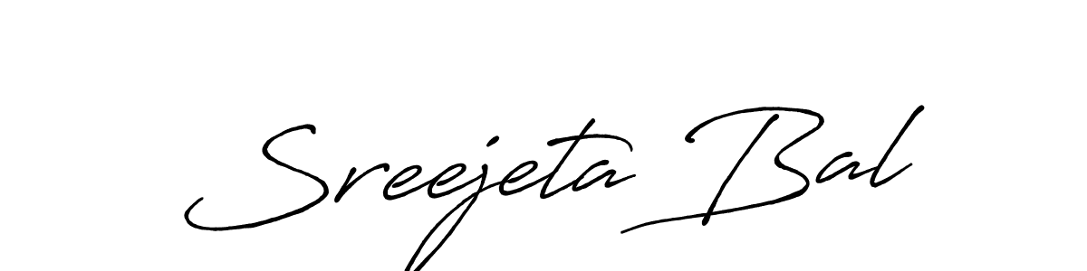 Make a beautiful signature design for name Sreejeta Bal. With this signature (Antro_Vectra_Bolder) style, you can create a handwritten signature for free. Sreejeta Bal signature style 7 images and pictures png