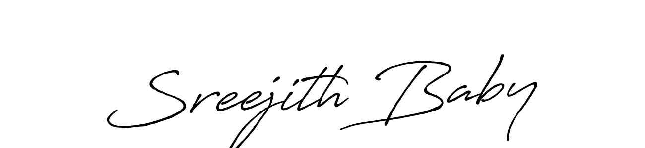 How to make Sreejith Baby signature? Antro_Vectra_Bolder is a professional autograph style. Create handwritten signature for Sreejith Baby name. Sreejith Baby signature style 7 images and pictures png