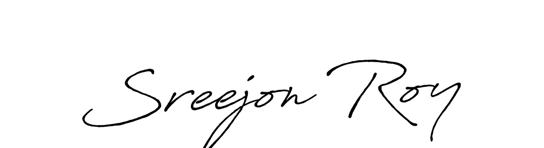 The best way (Antro_Vectra_Bolder) to make a short signature is to pick only two or three words in your name. The name Sreejon Roy include a total of six letters. For converting this name. Sreejon Roy signature style 7 images and pictures png