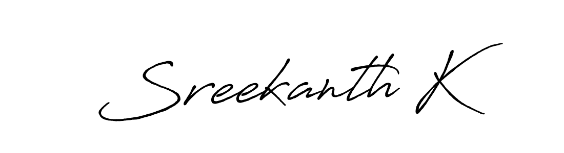 You should practise on your own different ways (Antro_Vectra_Bolder) to write your name (Sreekanth K) in signature. don't let someone else do it for you. Sreekanth K signature style 7 images and pictures png