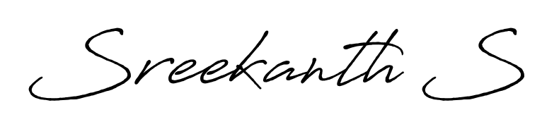 Discover the perfect balance of readability and style for Sreekanth S with Antro_Vectra_Bolder font. Create your dream signature today. Sreekanth S signature style 7 images and pictures png