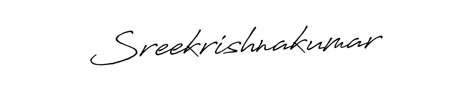 How to make Sreekrishnakumar name signature. Use Antro_Vectra_Bolder style for creating short signs online. This is the latest handwritten sign. Sreekrishnakumar signature style 7 images and pictures png