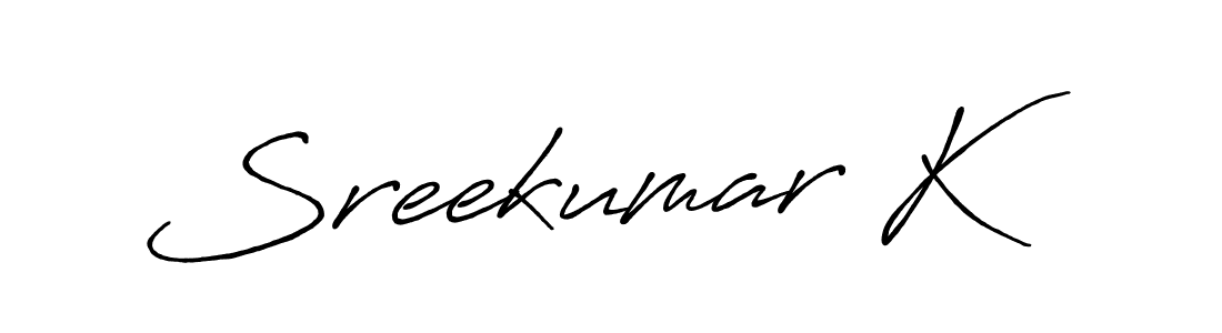 Also we have Sreekumar K name is the best signature style. Create professional handwritten signature collection using Antro_Vectra_Bolder autograph style. Sreekumar K signature style 7 images and pictures png