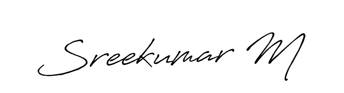 Make a beautiful signature design for name Sreekumar M. With this signature (Antro_Vectra_Bolder) style, you can create a handwritten signature for free. Sreekumar M signature style 7 images and pictures png